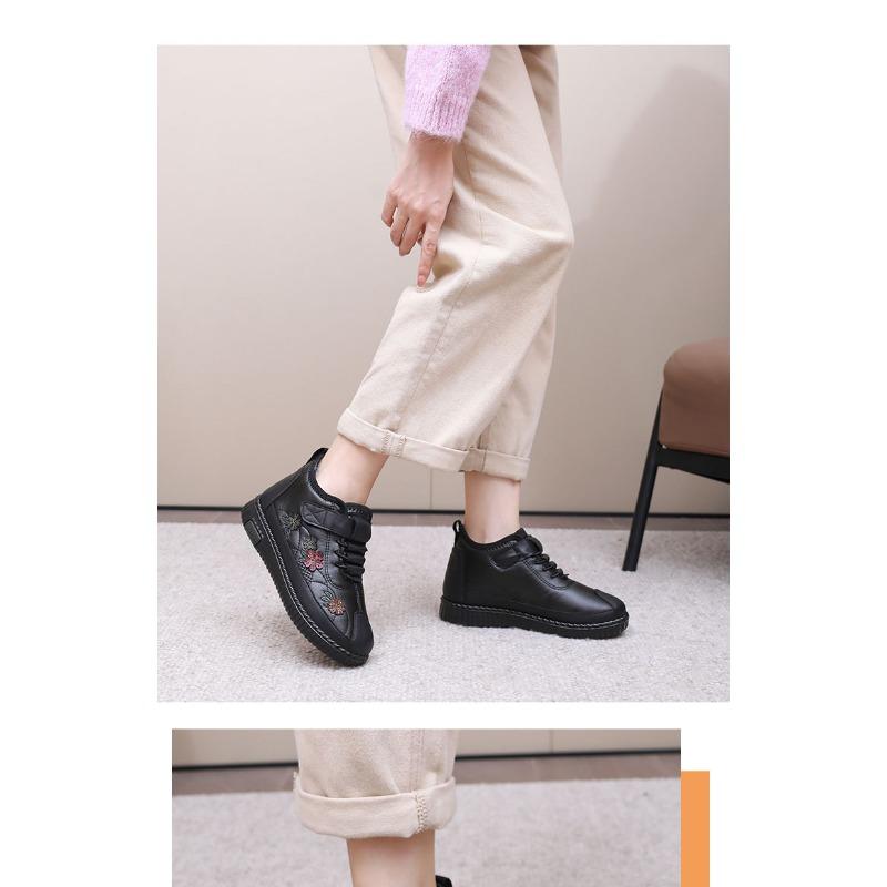 Dámské nepromokavé zimní boty pro seniorky, plyšová podšívka, boty do chladného počasí, protiskluzové teplé sněhule, pohodlné pro babičku