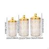 3Pcs Storage Jars with Lid Food Container Pantry Organization Elegant Airtight Kitchen Jar