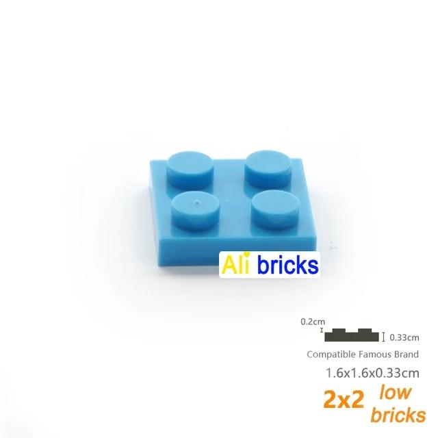 20Pcs MOC Parts 3022 94148 Plate 2 X 2 Compatible Bricks DIY Assmble Building Blocks Particle Kid Puzzle Brain Toy Birthday Gif