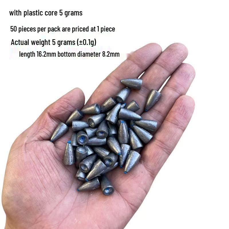 25-Piece Texas Rig Bullet Sinker Set: Carbon Steel Alloy with Plastic Core
