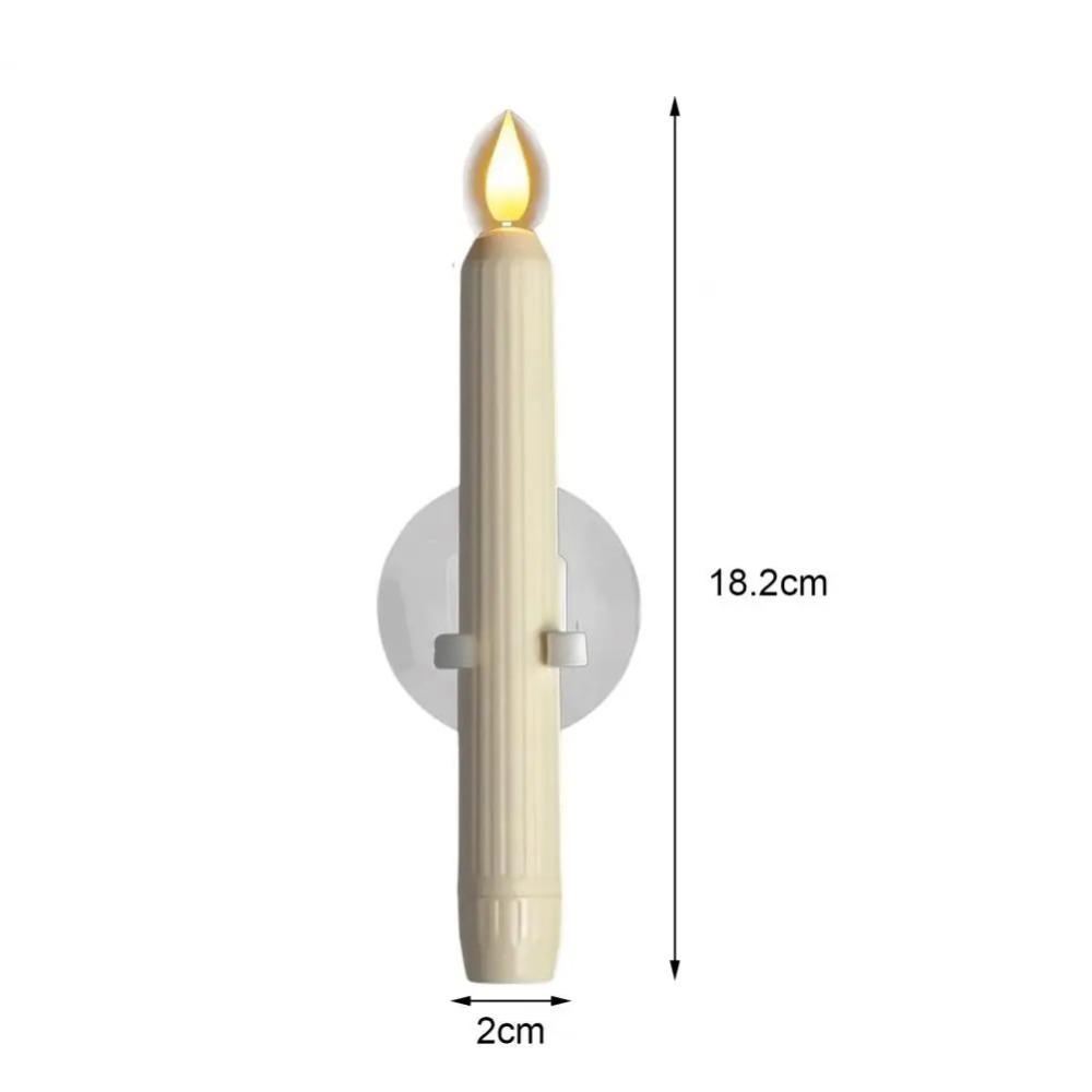2pcs Flameless LED Taper Candles with Dusk to Dawn Sensor Electric Candle Christmas