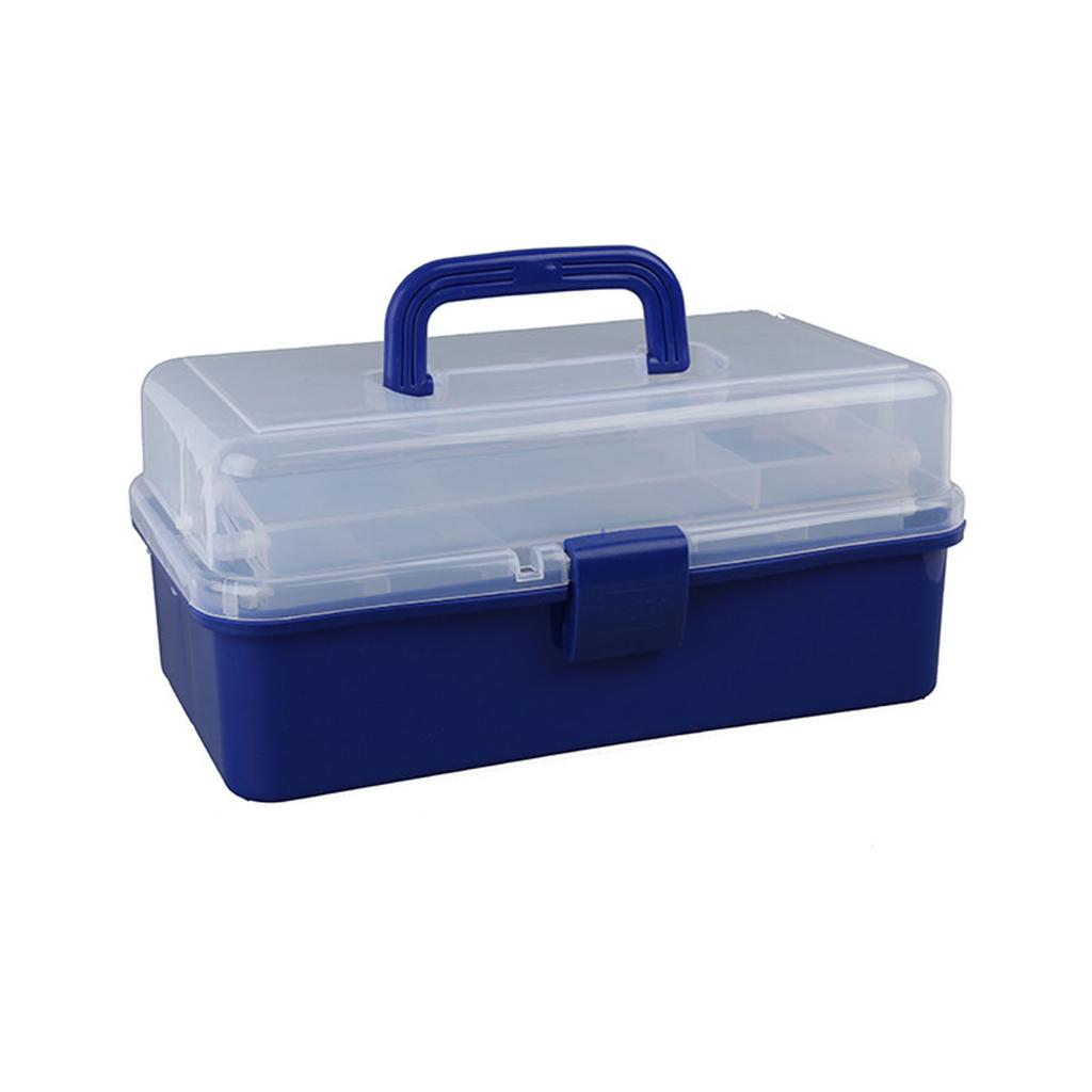 Tool Storage Box with Handle Three Layer Container Household Storage for Screw Parts Crafts Sundries Organization