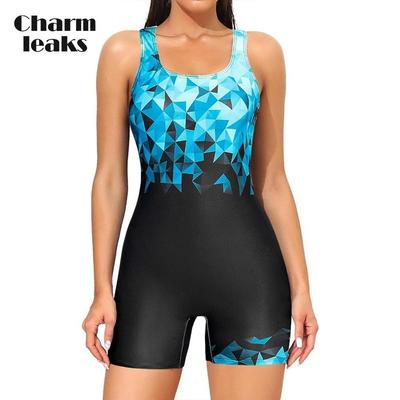 Maiô feminino de uma peça, moda praia, boyleg, esporte, colorblock, biquíni, roupa de praia