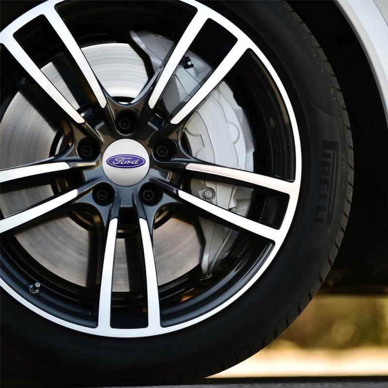 AJD1 56mm 4Pcs Wheel Center Hubcap For Ford Focus Mondeo Edge Ecosport Ranger Fiesta Fusion Kuga Car Styling Logo Exterior Accessorie
