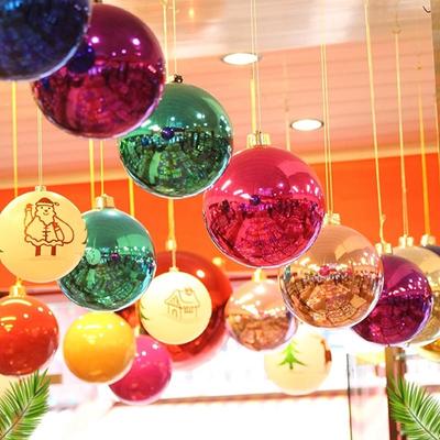 Durable Plastic Pearlescent Ball 15CM Pearlescent Christmas Ball Ball Shape Xmas Baubles Storefront