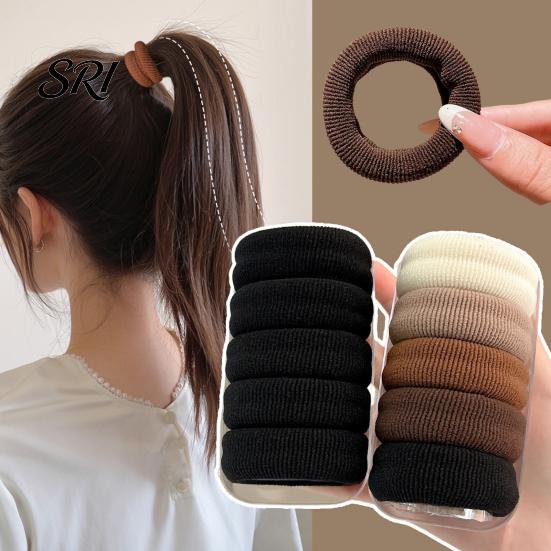 Hair Tie Bracelet Combo 5Pcs Women Ties Adjustable Elasticity Thickened Bands for Thick No Scalp Irritation Holder Versatile Accessories Rubber Band