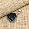 Black Spinel Gemstone Handmade 925 Sterling Silver Jewelry Memorial Pendant For Halloween Gift