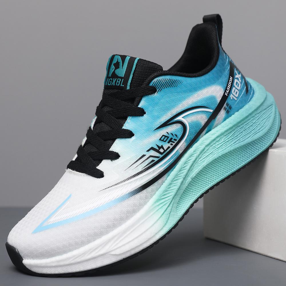 Casual shoes really burst outsole with carbon plate cold sticky shoes youth soft-soled sports shoes trendy shoes