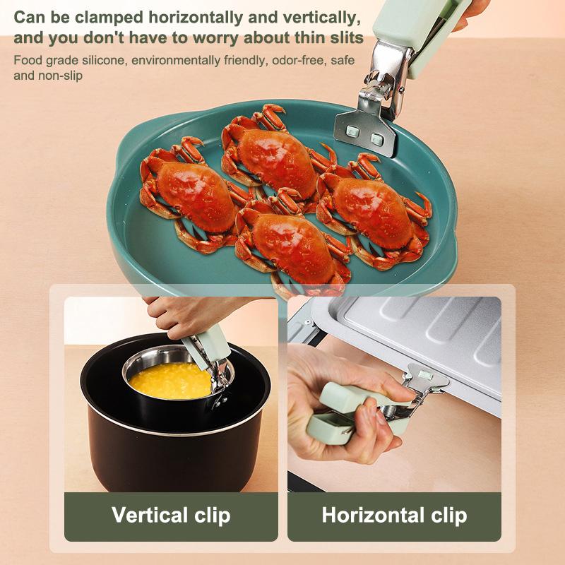 Spona na misku Klip proti opaření Kuchyňské doplňky Gadget Talíř na dušení zeleniny Držák na hrnec Protiskluzový Zvedač talířů