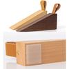Leather Rope Anti-collision Nail-free Solid Wood Door Stopper Baby Protect Wedge