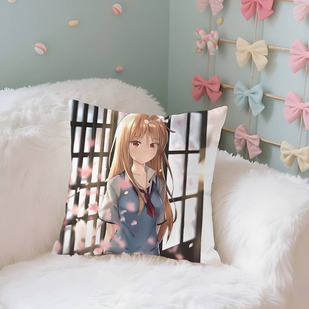 The Pet Girl Of Sakurasou Pillow Case Throw Pillow Cover Nordic Vintage Style Cushion Covers Home Living Room Sofa Couch Seat