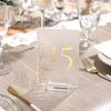 UNIQOOO 2" Clear Acrylic Stand | 18 Pack 3mm Slot Wedding Sign Holders, Perfect for Wedding, Table Number, Exhibition, Office, Restaurant, Business