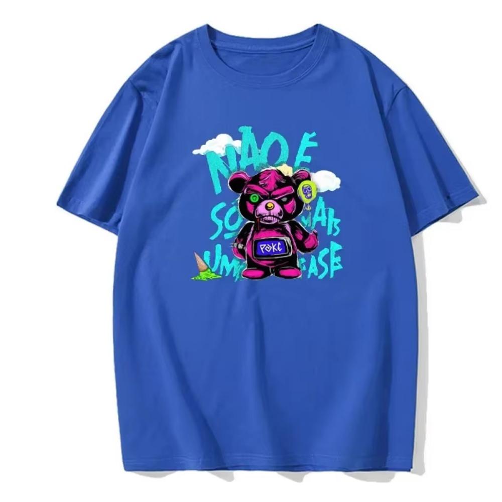 New Trendy Brand Summer Men's Short-sleeved Hip-hop Fashion Trend Casual Versatile T-shirt European Size Men's Tops