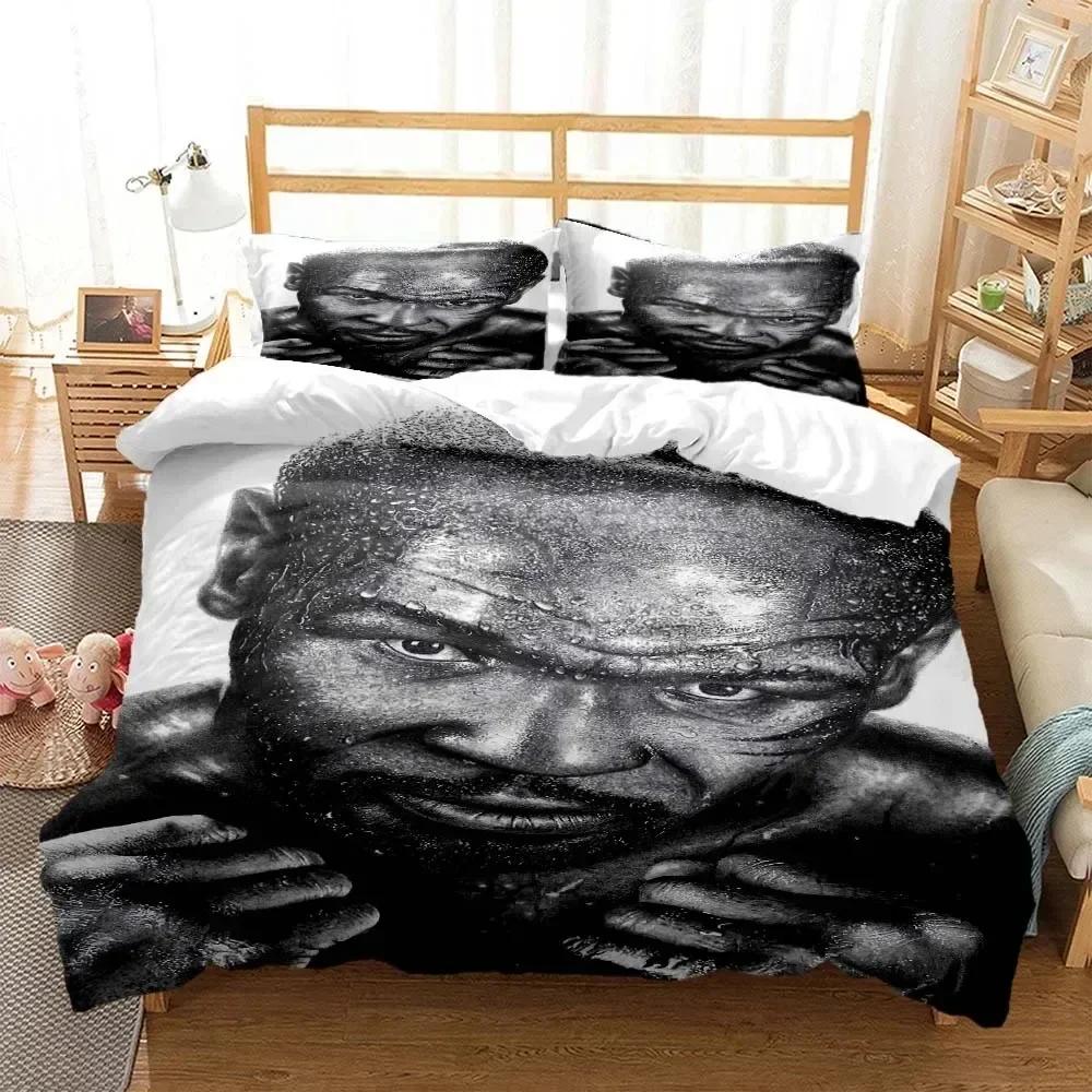 Boxing Champion Mike Tyson 3D Cartoon Printed Bedding Queen Bedding Set Customized King Size Bedding Set Soft and Comfortable