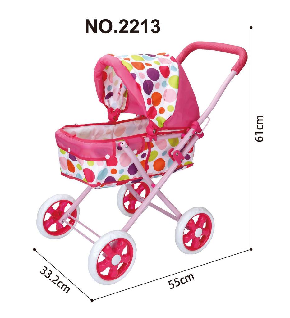 Children's Large Simulation Stroller Toy with Tray - Push Doll Stroller for Girls