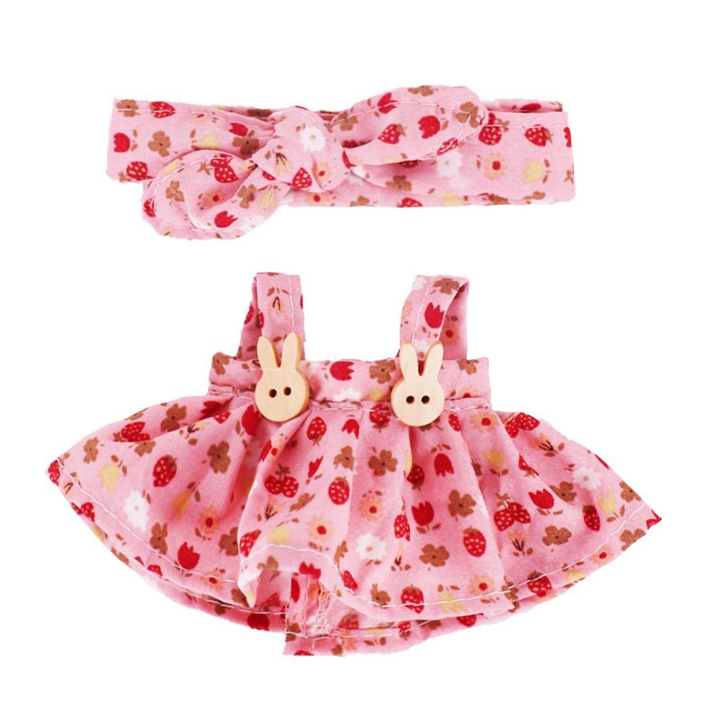 

for 17Cm Plush Doll For Clothes Accessories Pants Skirts Cute Overall Doll Suspender Dress Holiday Gifts красный
