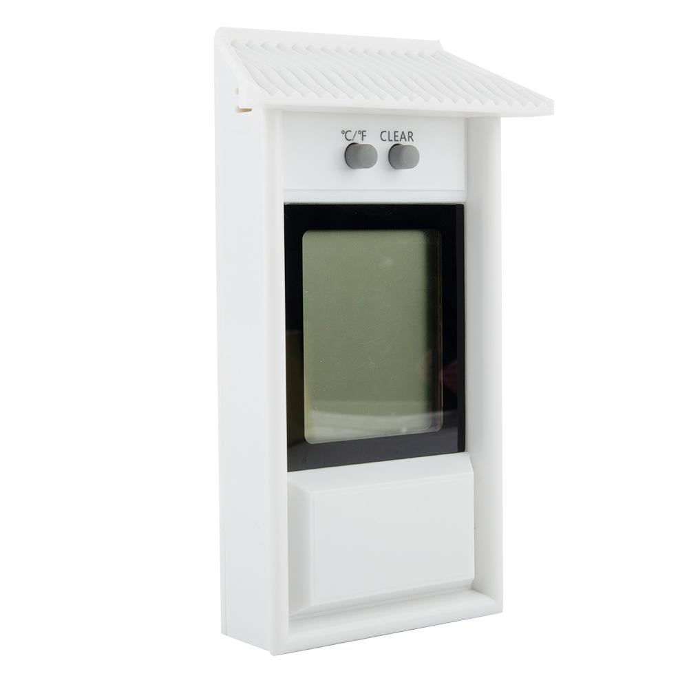 Wall Mount Digital Thermometer for Indoor Outdoor Use with Max Min Temperature Display Garden Greenhouse Room Monitor