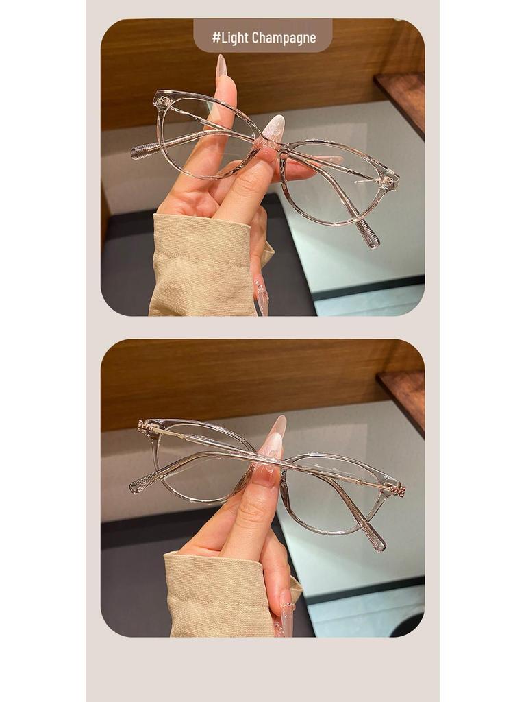 Trendy Cat-Eye Blue Light Glasses with Face-Slimming Design & Flat Lenses