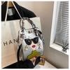 Trendy Autumn and Winter Glasses Hand Bag Retro Shoulder Crossbody Pearl Rivet Premium Texture Women's Bag
