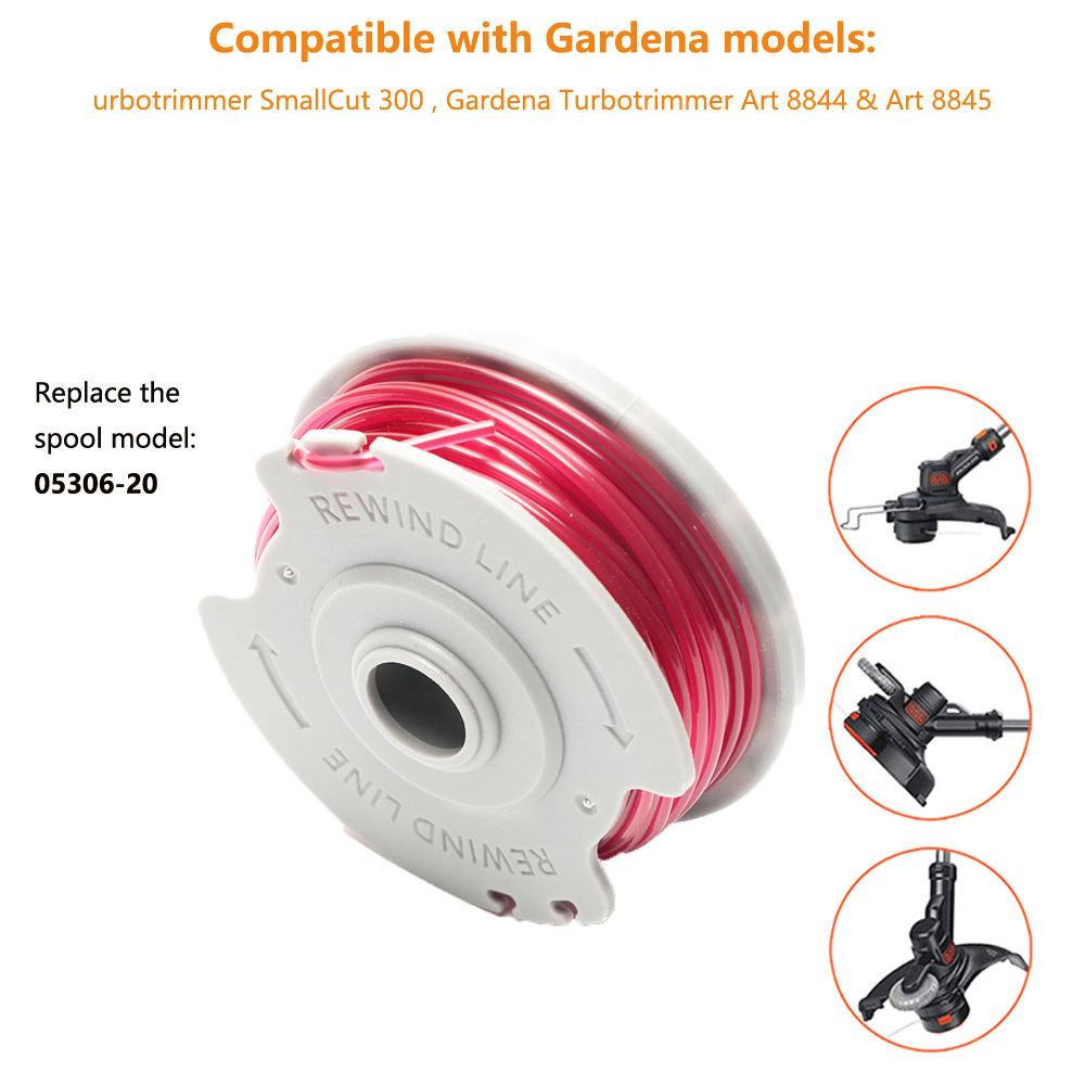 

3Pcs 5306-20 Replacement Lawn Mower Spools for GARDENA Turbotrimmer Smallcut 300/Turbotrimmer Art 8844 &Art 8847 Type A
