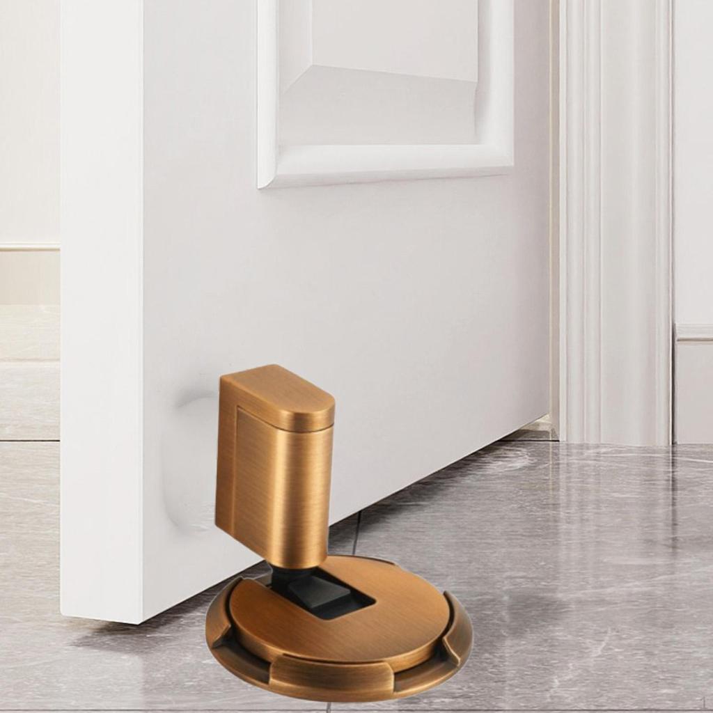 Door Stopper Stop Holder Home Office Bathroom Zinc Alloy Compact Adjustable Height Anti