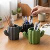 3D Printed Cactus Pen Holder Ins Style Makeup Brush Organizer Desktop Storage Pot  School Decor
