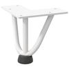 Vidaxl Nogi Do Stołu Hairpin, 4 Szt., Biale, 10 Cm, Lita Stal