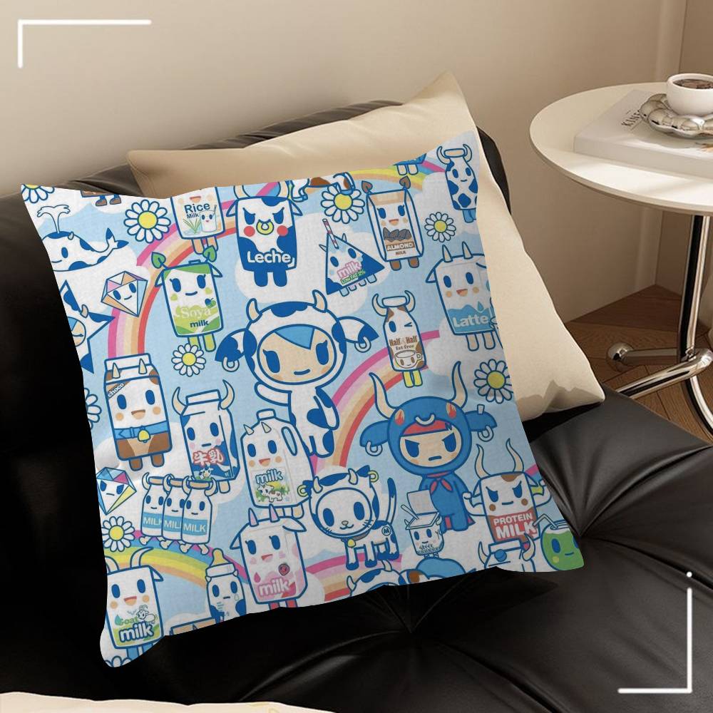 Japan Tokidoki cartoon   Office Cushion Pillowcase Car Cushion Cover45X45CM Lumbar Pillowcase Sofa Pillowcover