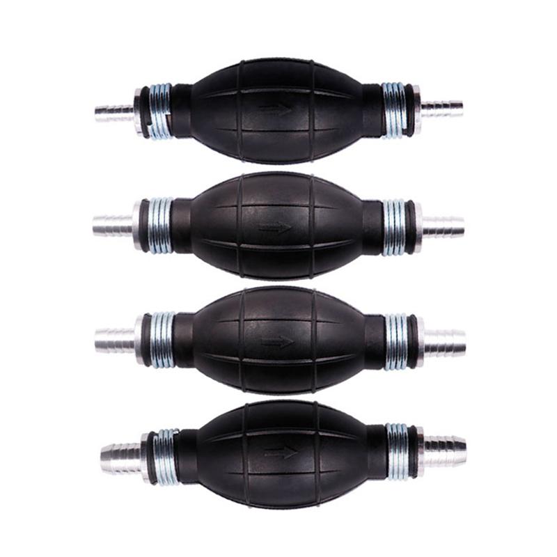 Pompa del Carburante Manuale 6mm 8mm 10mm 12mm Gomma Nera Alluminio Mano Olio Benzina Liquido Pompa di Trasferimento