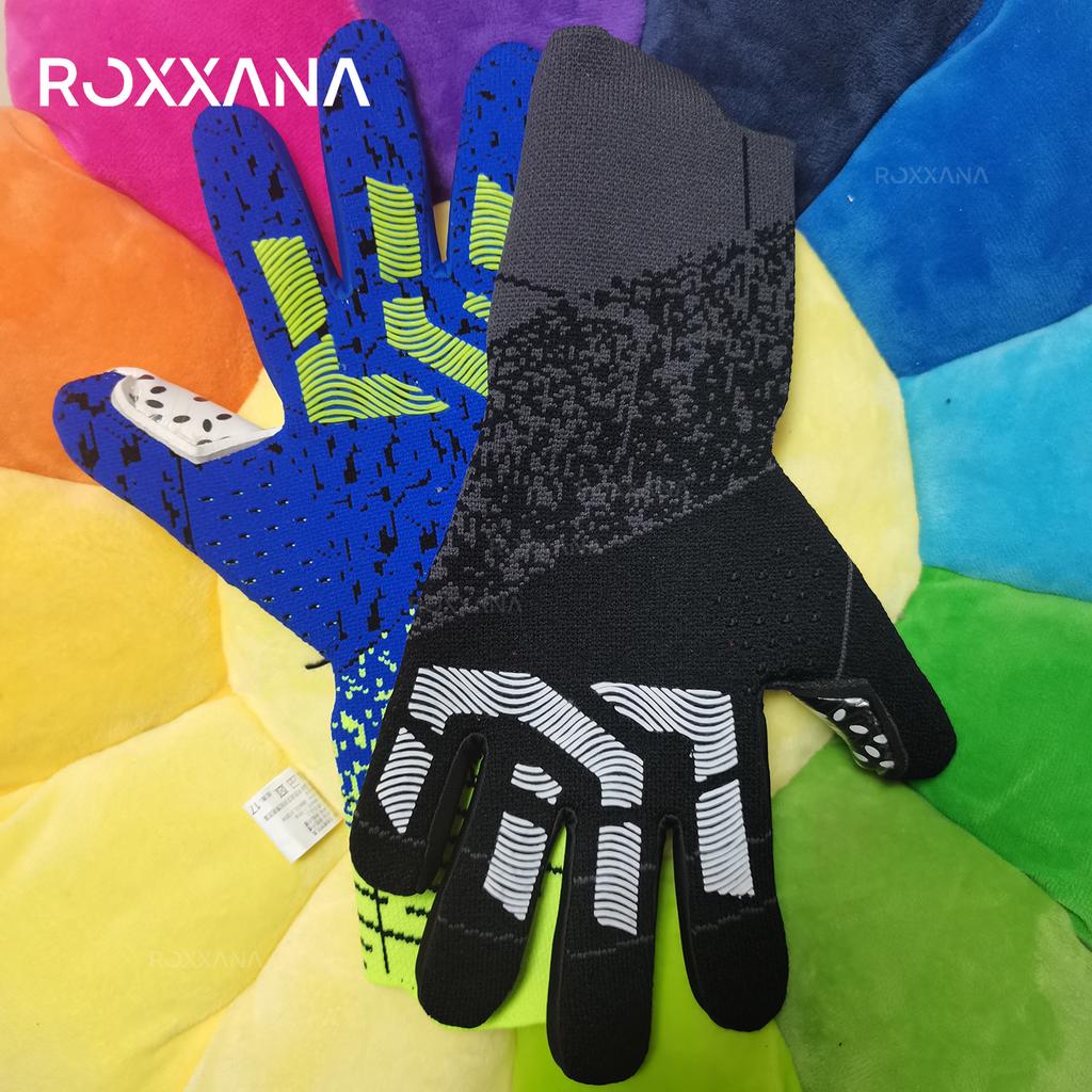 ROXXANA Professional Thick Anti-Slip Goalkeeper Gloves - Breathable Full Latex, Enhanced Grip & Comfort Fit for Soccer Matches