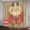 High-Density Blackout Curtains, Retro Yellowing Funny Series Digital Printing Blackout Curtains
