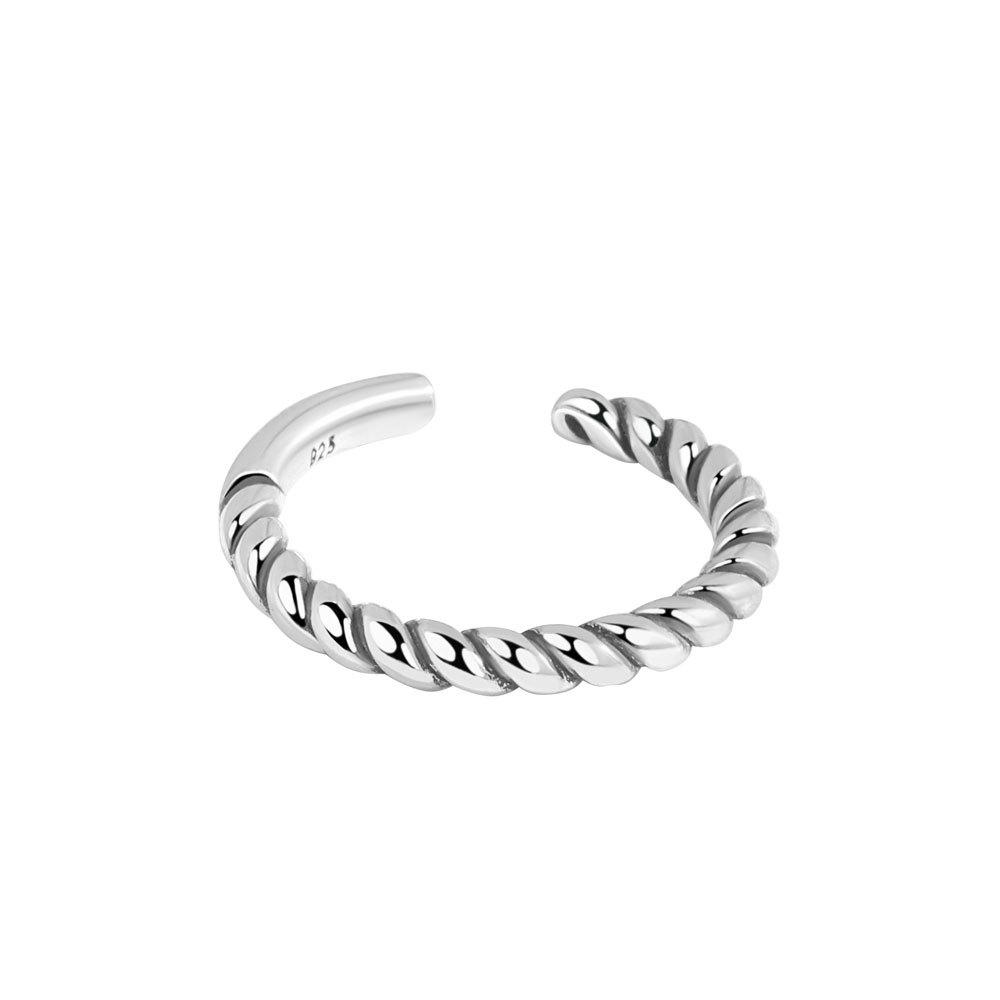 Vintage Twisted Rope Star Open Ring For Women Fashion Irregular Statement Band Party Jewelry