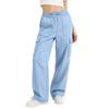 Women's High Waist Drawstring Wide Leg Pants Casual Trousers