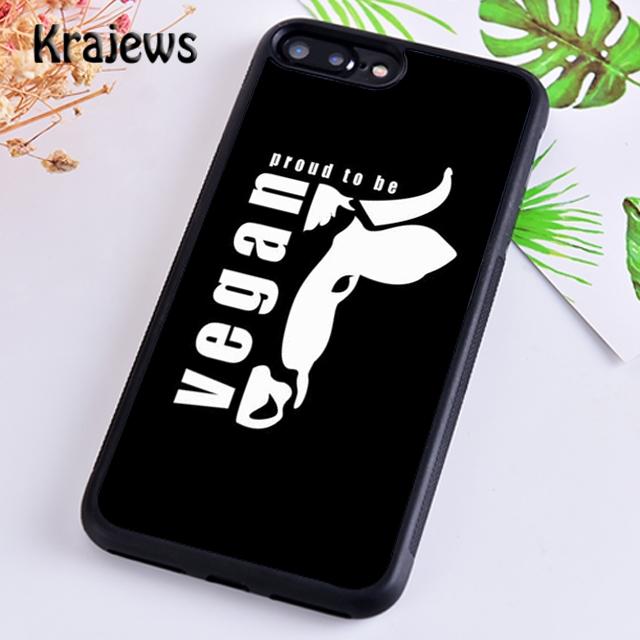 Krajews Vegan Vegetarians Animal Love Quotes Phone Case For iPhone 18 17 Air 16 15 14 plus 11 12 13 pro max coque Fundas