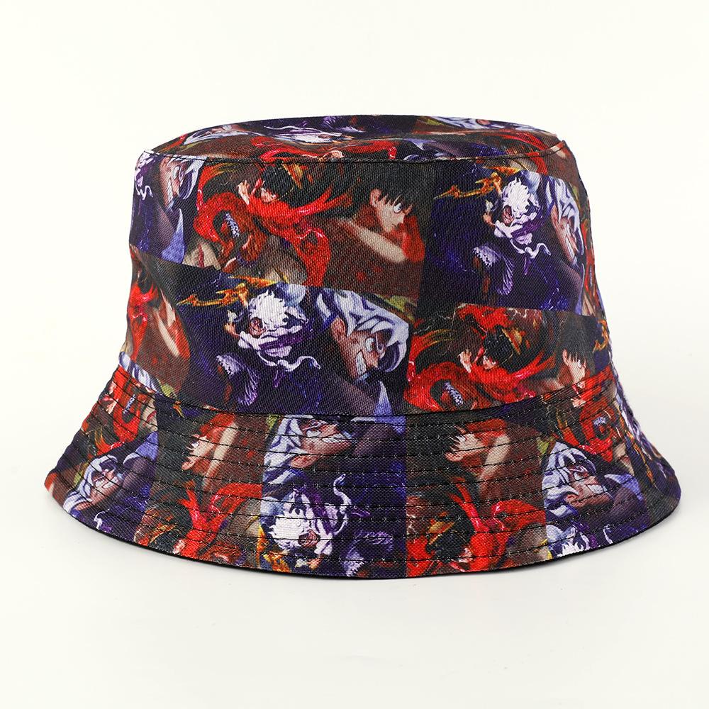 One Piece Anime Luffy Block for Men and Women, One Piece Outdoor Sun Protection Versatile Pot Hat, Printed Bucket Hat