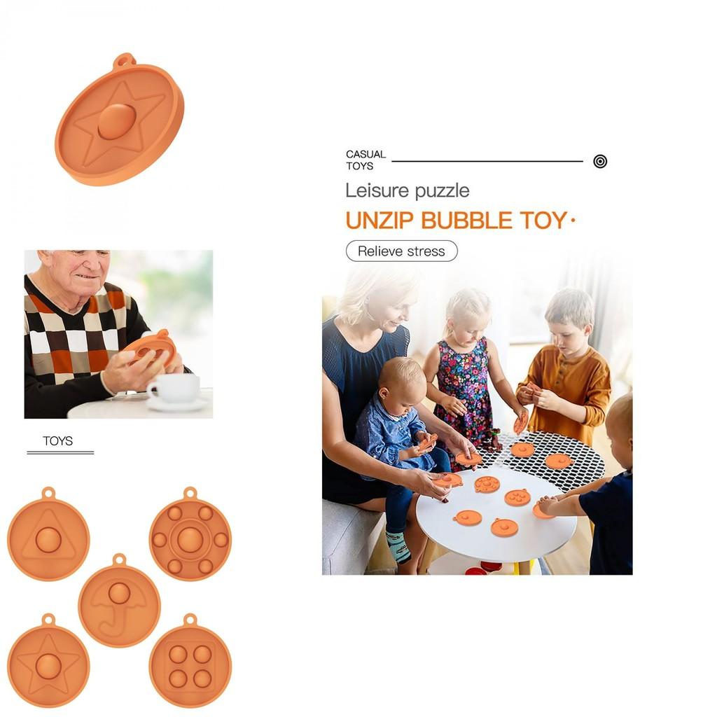 Squid Game Pop It Simple Dimple Push Bubble Keychain Pendant Fidget Toy For Stress Relief Fun