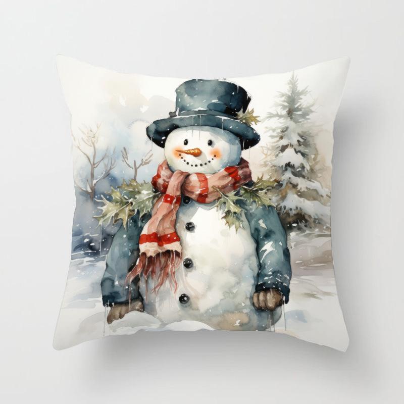 New Christmas Snowman Series Pillow Case Home Living Room Sofa Bedroom Cushion Pillow Case