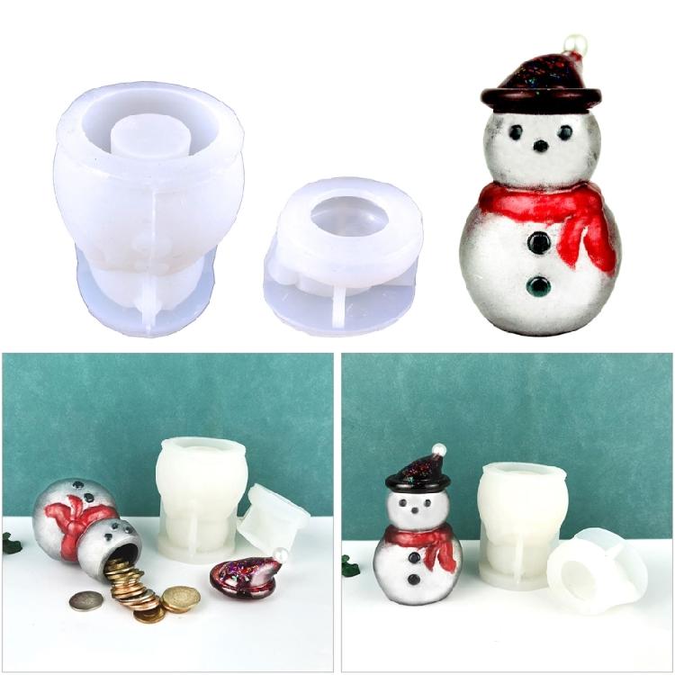 Jar Resin Mold Christmas Silicone Storage Box Mould for Epoxy Casting Home Decor