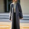 Autumn And Winter New Wool Cardigan Women'S Long Knitted Coat Loose Solid Color Fashion Thin Temperament Coat
