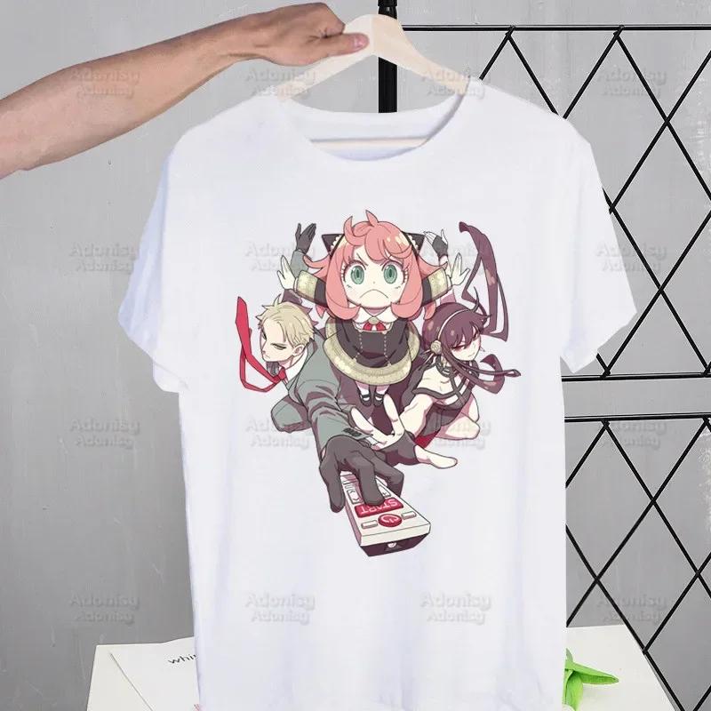 Anya Forger Printed T Shirt Men Yor Forger Tops Tees Harajuku Spy X FAMILY Tshirt Streetwear Hip Hop Male T-shirts