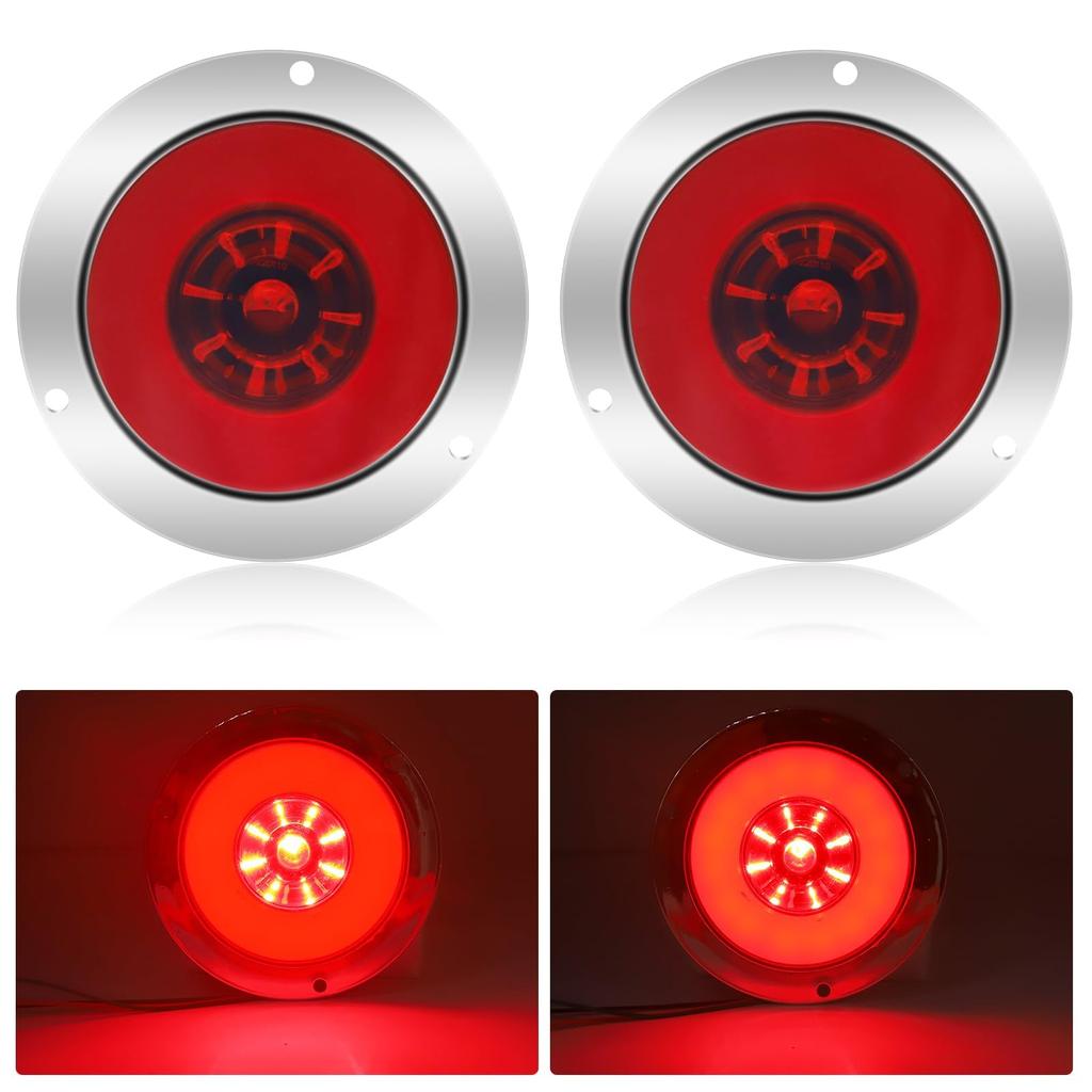 Aoling Truck Tail Lamp Round Trailer Tail Lamp Light Tiger Tail Lamp LED Boat