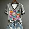 Women's Cute Halloween Printed Short Sleeve T-Shirt