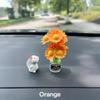 1Pc Cute Creative Bunny Daisies Car Widgets Desktop Cartoon Animal Decoration Micro-Landscape Diy Home Decor