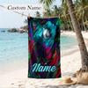 SAJA BOYS Custom Name Printed Beach Towel Personalized Soft Towel For Swimming Beach Travel