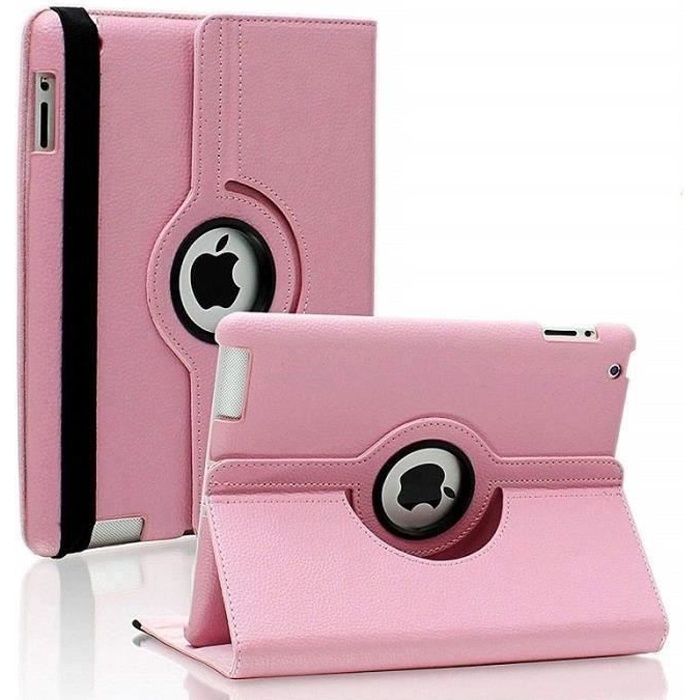 Coque Rotative 360 - Phonillico - Apple iPad AIR 2 / AIR 1 - Rose - Protection - Multi-positions