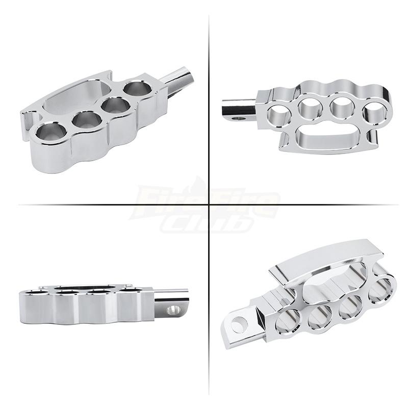 Stupačky na motorku Čierna Chrómová opierka na nohy CNC pedále Stupačky pre Harley Sportster Softail Dyna Road King Cafe Racer Chopper