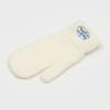 RECLOW FLUFFY LOGO MITTEN GLOVE IVORY