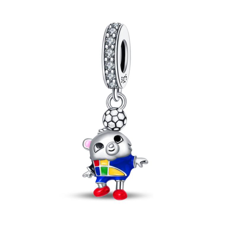 copper Soccer Trophy Jersey Charm Bead Charms for 3mm Bracelets Diy Jewellery Making High Quality Durable Material