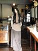MODKOKU Knit Maxi Sweater Dress with a Korean Perfect for Office Workers and Long Size M Women's Waistband, Elegant, Sweet, Style, Feminine, Elegant,