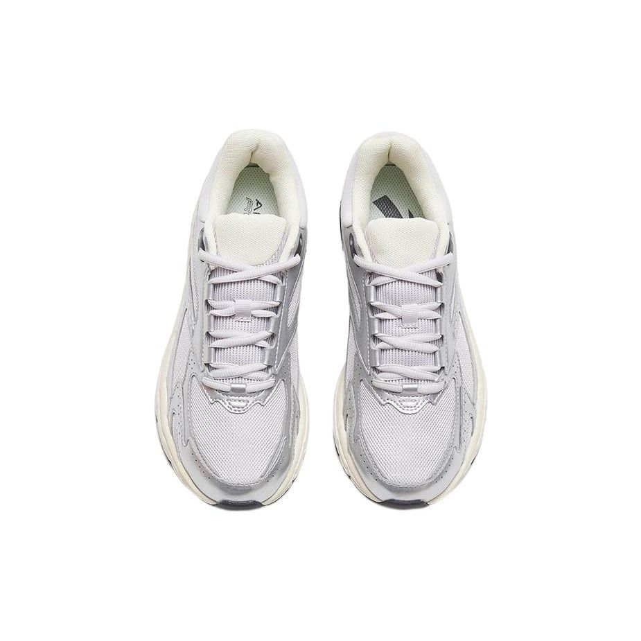 Anta Shock Absorbing Breathable Lightweight Low Top Running Shoes Women Sneaker Silver Purple 122245595-5